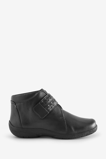 Hotter Black Daydream Touch-Fastening Regular Fit Boots