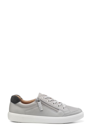 Hotter Grey Chase II Lace-Up/Zip Wide Fit Trainers
