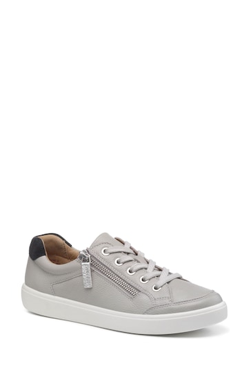 Hotter Grey Chase II Lace-Up/Zip Wide Fit Trainers