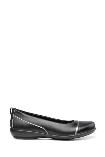 Hotter Black Wren Slip-On Regular Fit Shoes