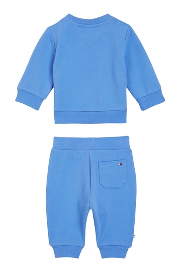 Tommy Hilfiger Blue Baby TH Logo Sweat Top And Joggers Set