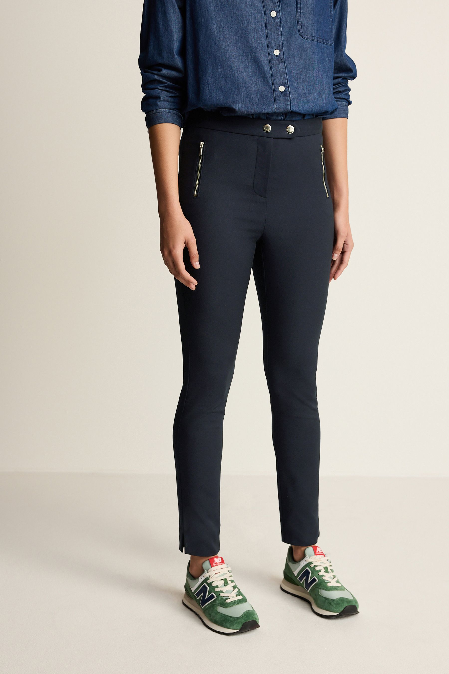 Womens navy skinny shop trousers