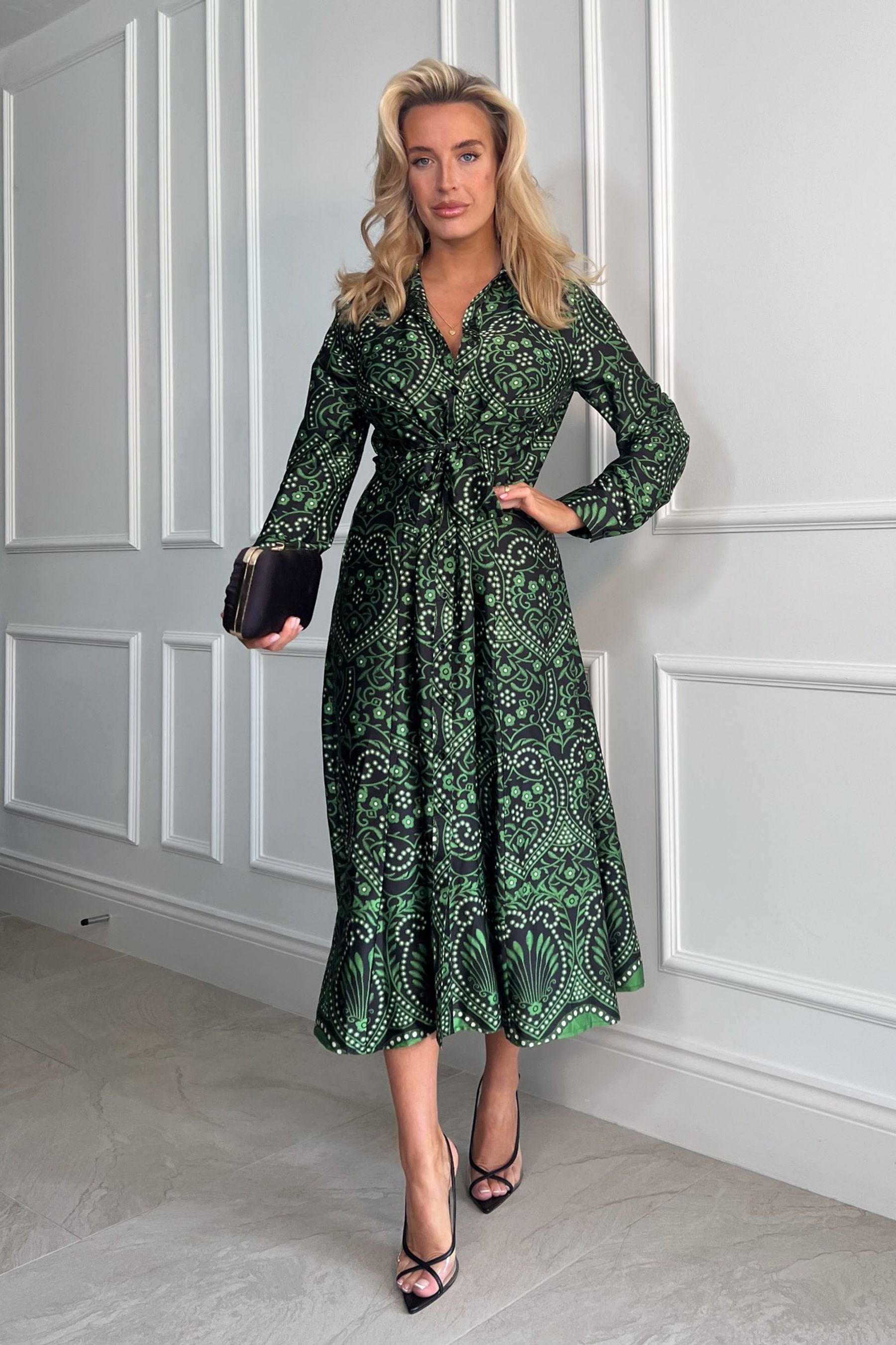 Snake print top tie dress
