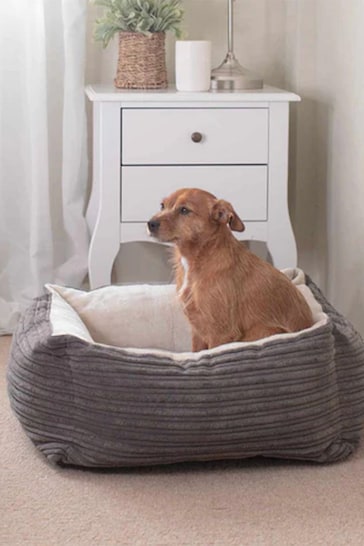 Lords and Labradors Dark Grey Essentials Dog Box Bed