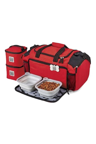 Lords and Labradors Red Ultimate Week Away Duffle Dog Bag