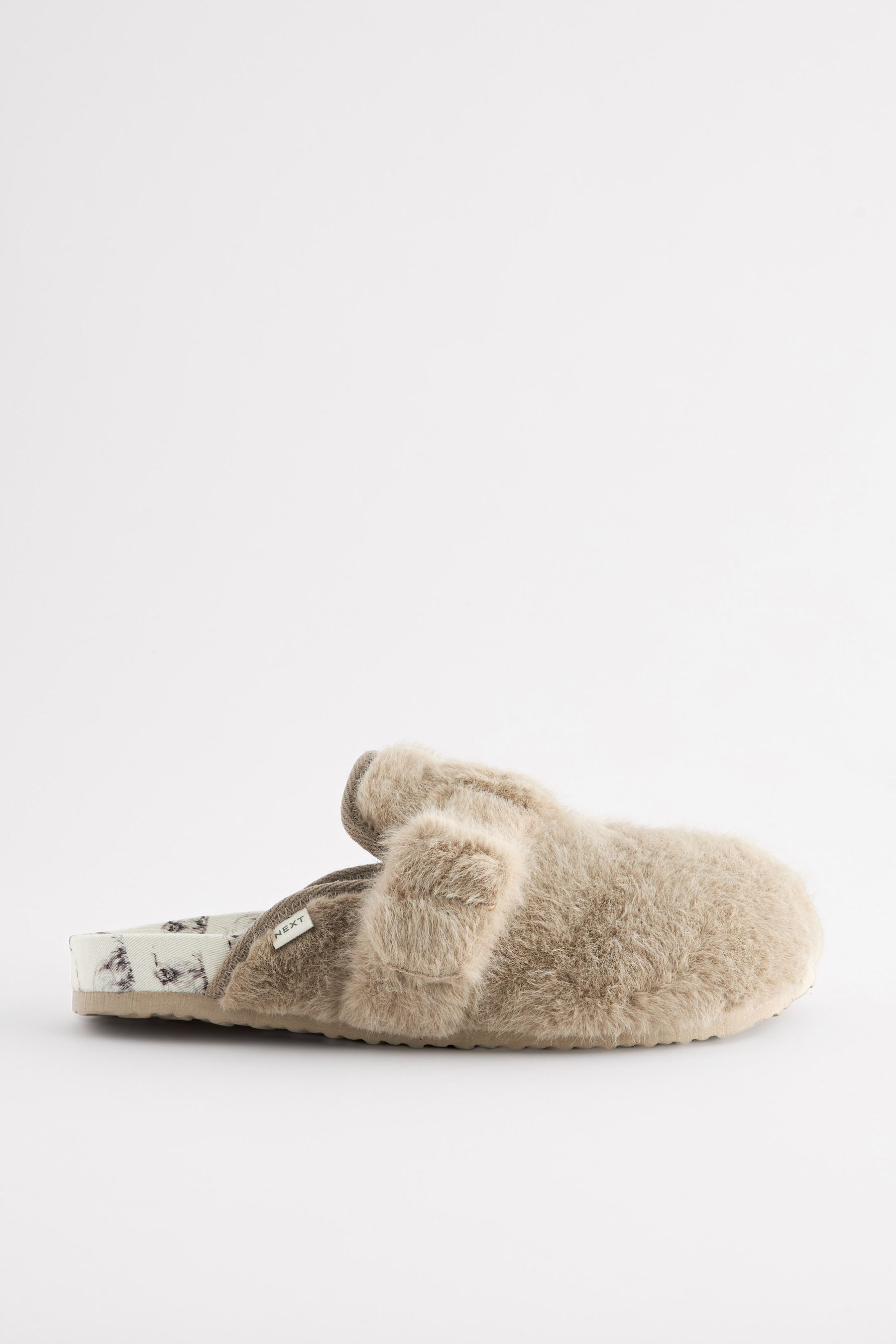 Buy Brown Hamish Faux Fur Footbed Slippers from the Next UK online