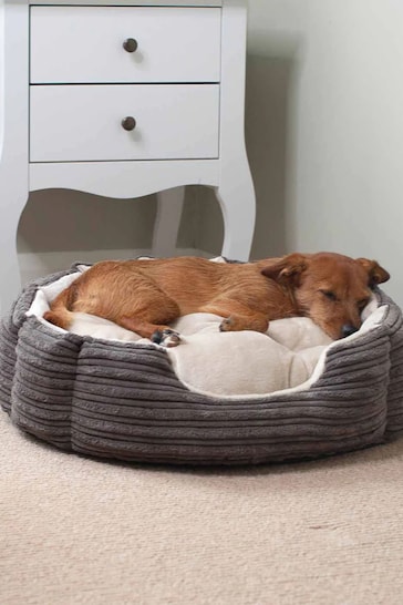 Lords and Labradors Dark Grey Essentials Round Dog Bed