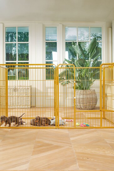 Lords and Labradors Black 6 Panel Puppy/Dog Play Pen