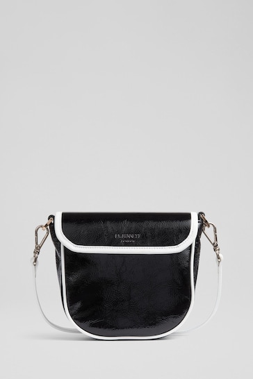 LK Bennett Dee Crinkle Patent Cross-Body Bag