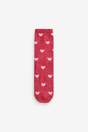 Red Valentine Hamish the Highland Cow Ankle Socks 4 Pack
