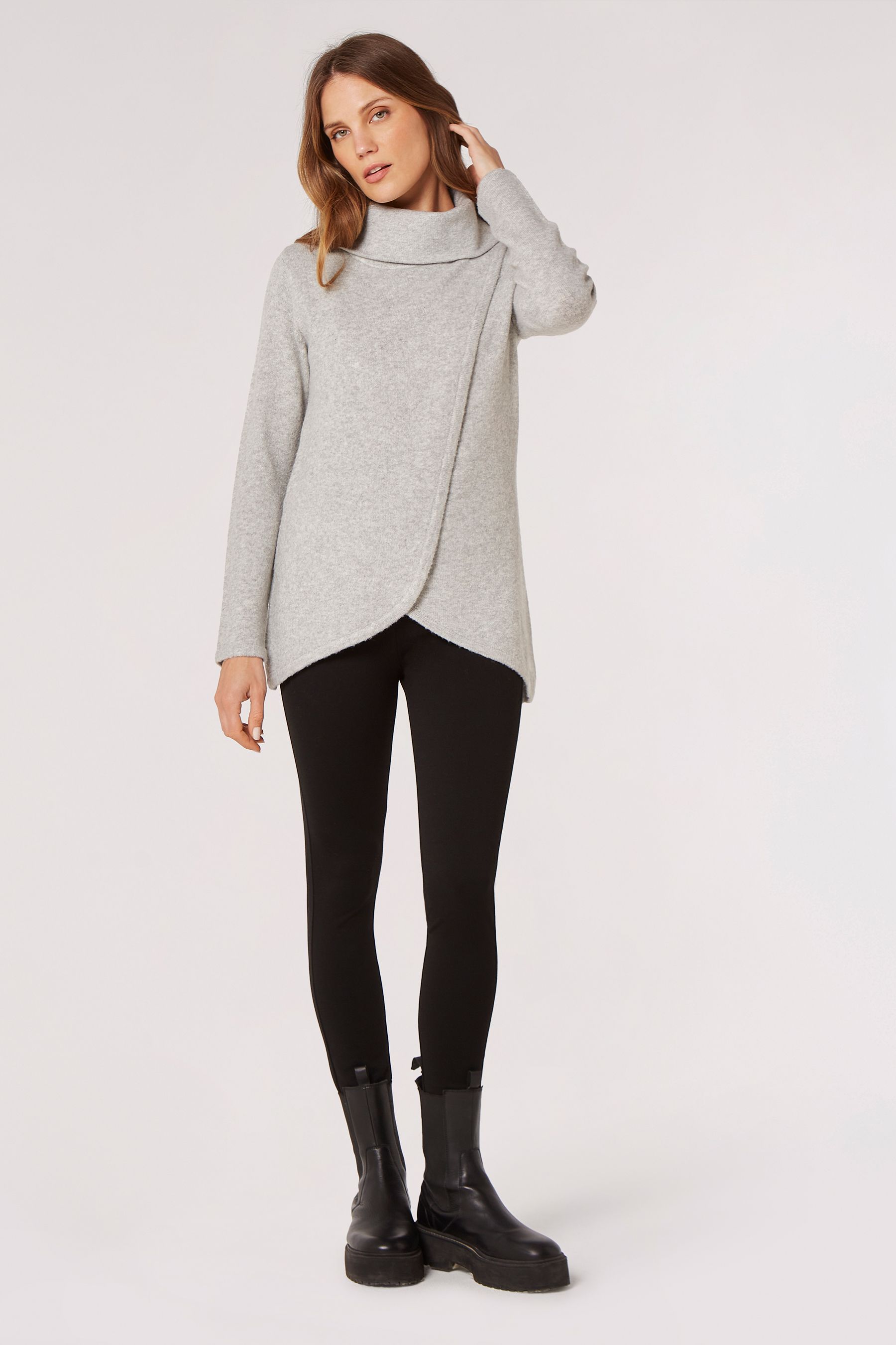 Grey wrap clearance jumper