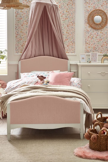 Soft Texture Blush Pink Josie Junior Kids Bed Frame