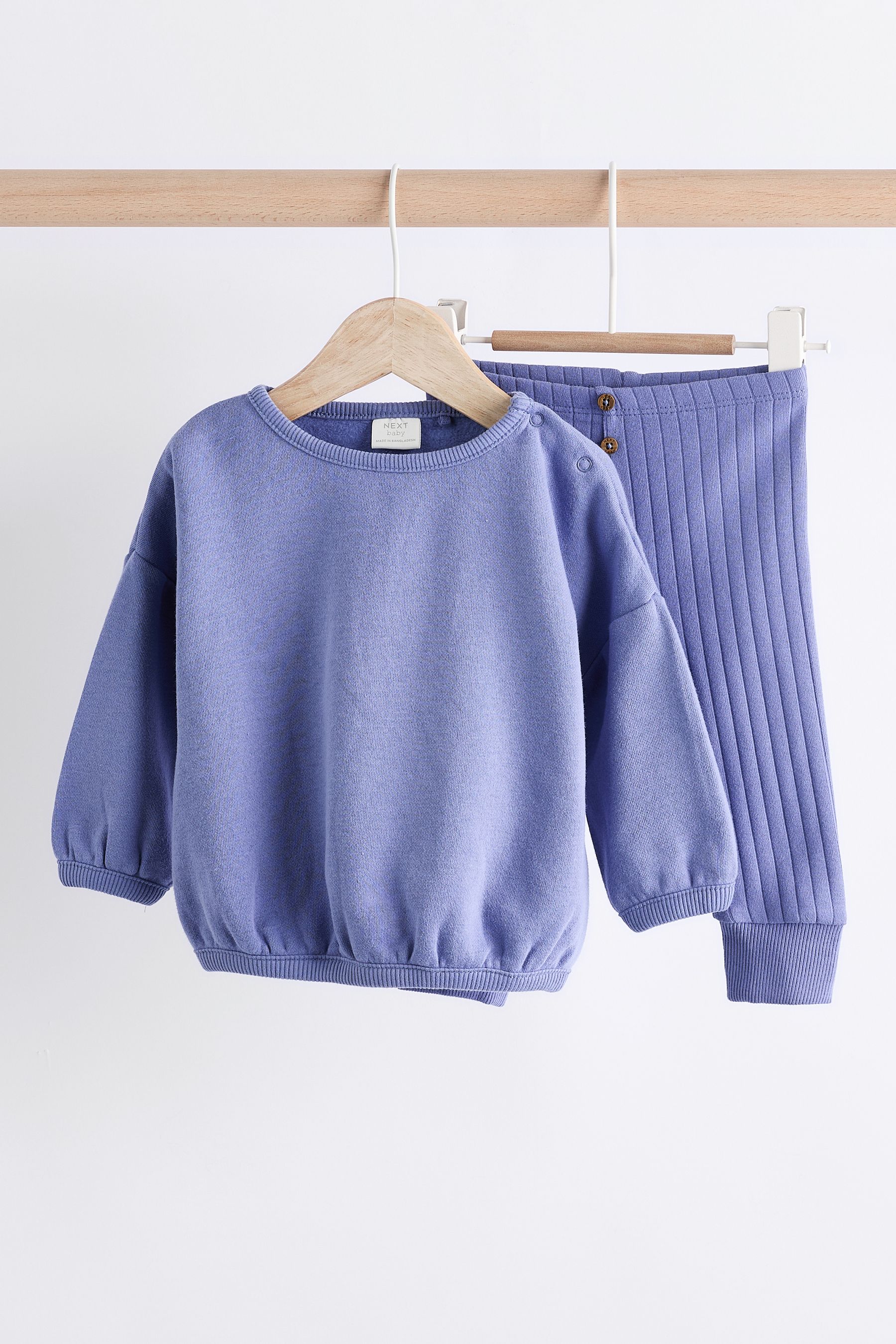 Blue Baby Sweatshirt And Leggings Set