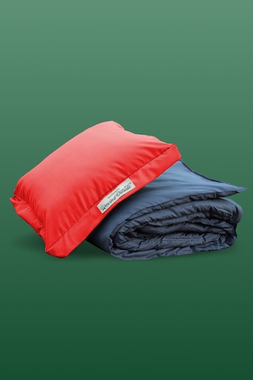 Slumberdown Orange Unwind Outside Outdoor 2 in 1 Blanket Green Cushion