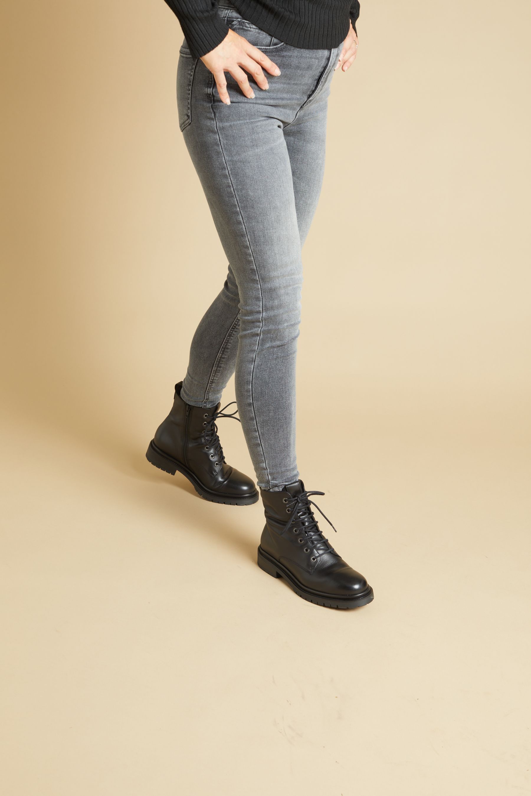 Buy Jones Bootmaker Davi Leather Lace Up Black Boots from the Next UK online shop