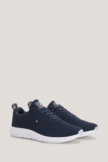 Tommy Hilfiger Blue Corporate Knit Runner Trainers