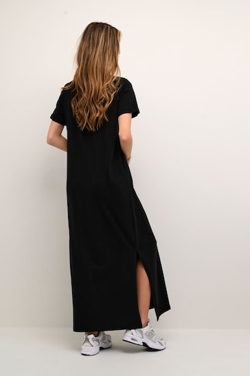 Kaffe Celina Full Length Black T-Shirt Dress