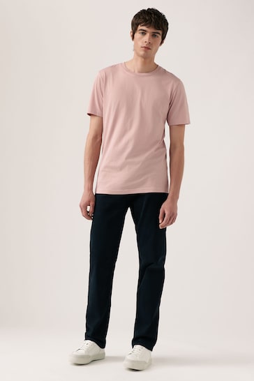 Pink Slim Fit Essential Crew Neck T-Shirt