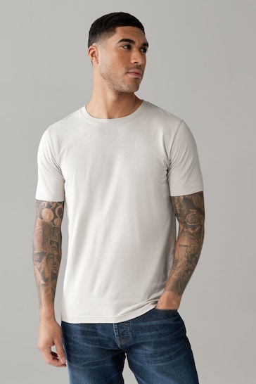 Neutral Slim Fit Essential Crew Neck T-Shirt