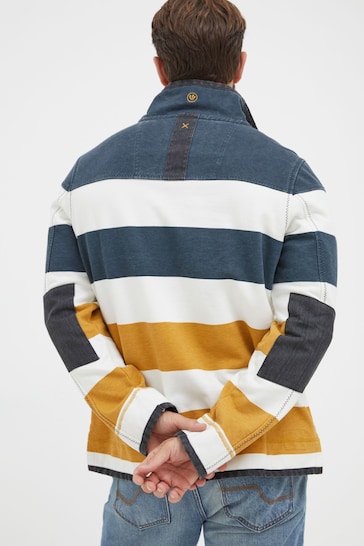 FatFace Yellow Airlie Rugby Stripe Sweatshirt