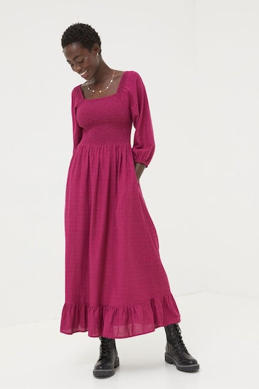 FatFace Red/Pink Adele Midi Dress