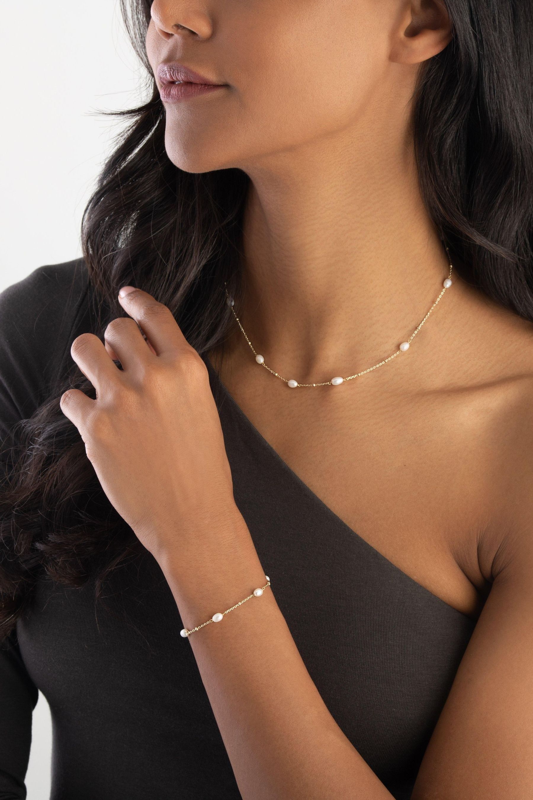 Buy Beaverbrooks Yellow Gold Plated Freshwater Cultured Pearl Necklace from the Next UK online shop
