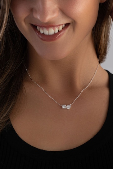Beaverbrooks Sterling Cubic Zirconia Necklace