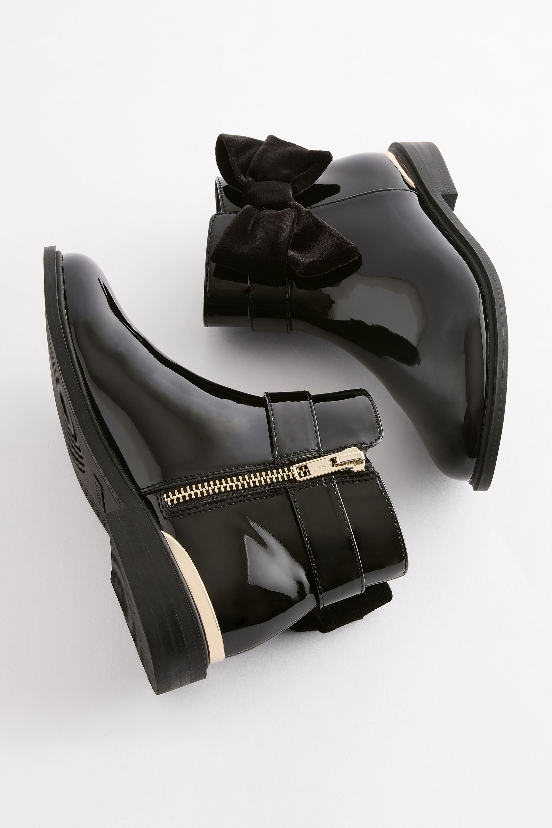 Black bow ankle boots shop