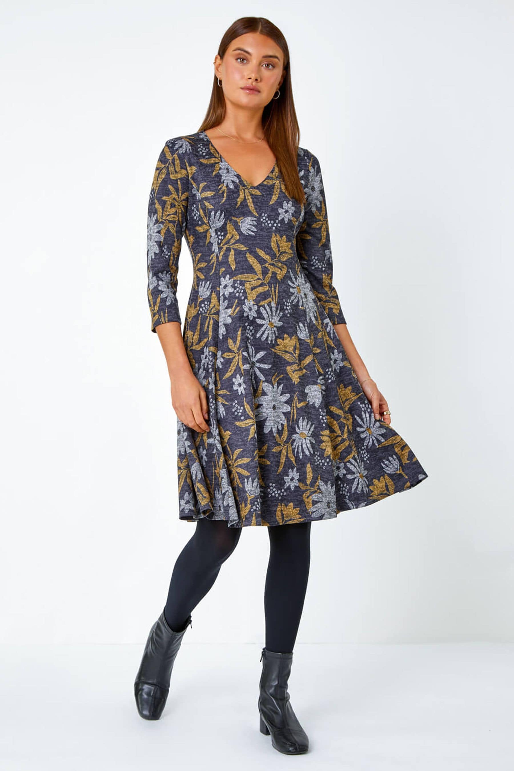 Yellow stretch dress sales