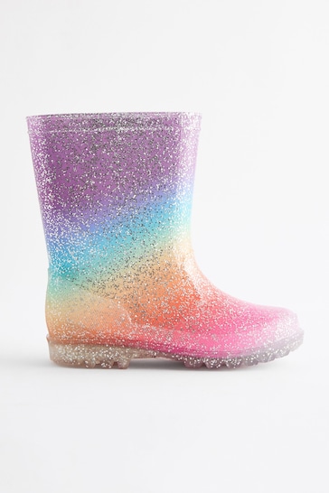 Rainbow Glitter Wellies