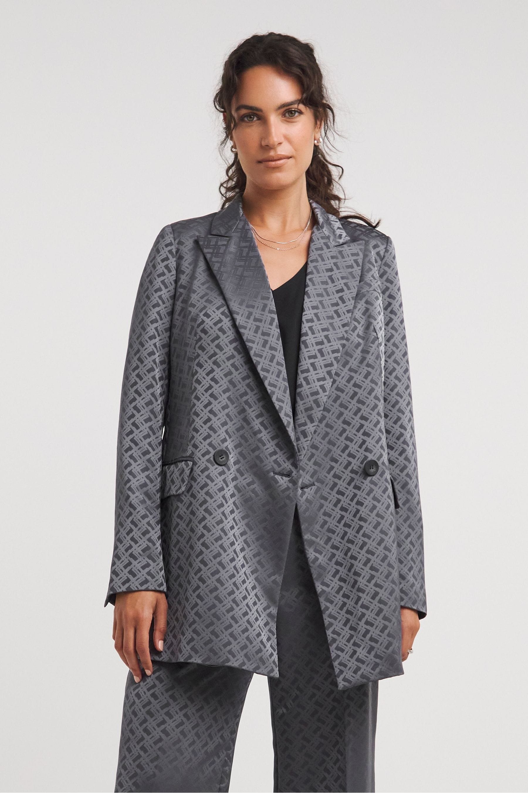 Buy JD Williams Slate Grey Satin Blazer from the Next UK online shop