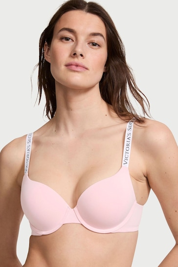 Victoria's Secret Pretty Blossom Pink Logo Full Cup Push Up Bra