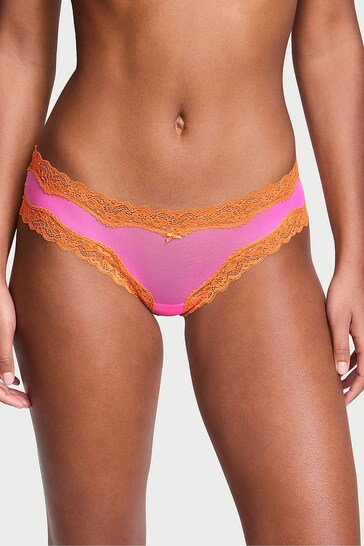 Victoria's Secret Hollywood Pink Mesh Cheeky Knickers