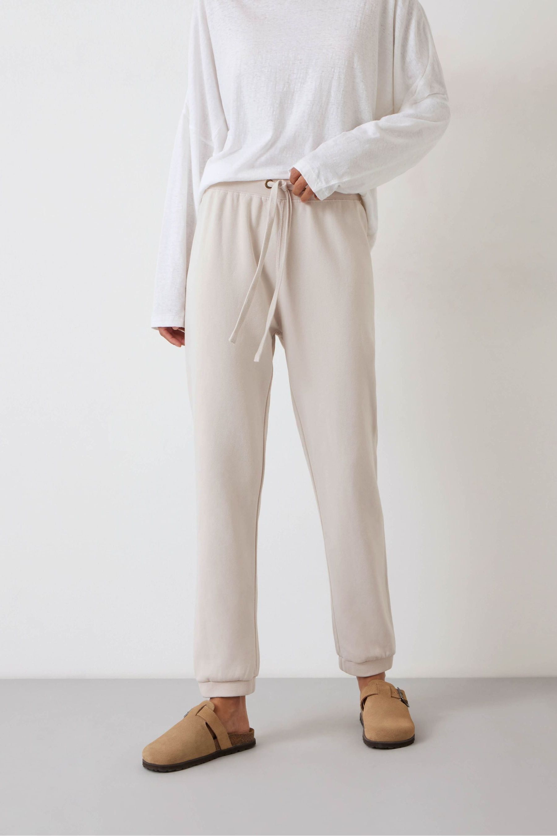 Buy Hush White Lindsey Washed Joggers from the Next UK online shop