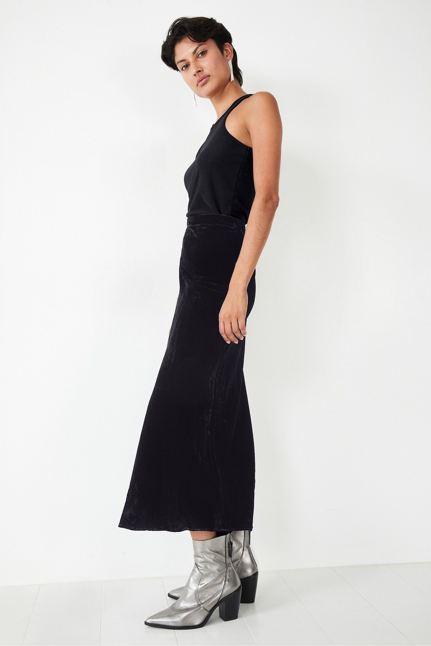 Velvet skirt sale hush