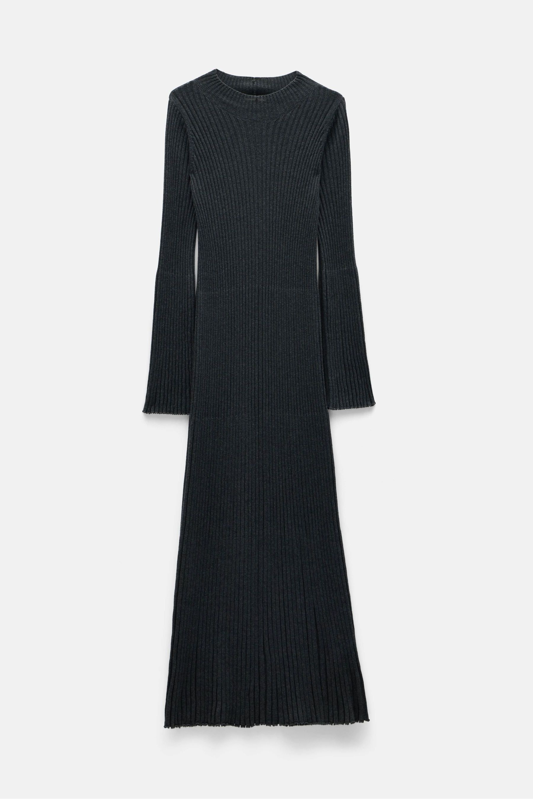 Buy Hush Grey Karo Ribbed Knitted Dress from the Next UK online shop