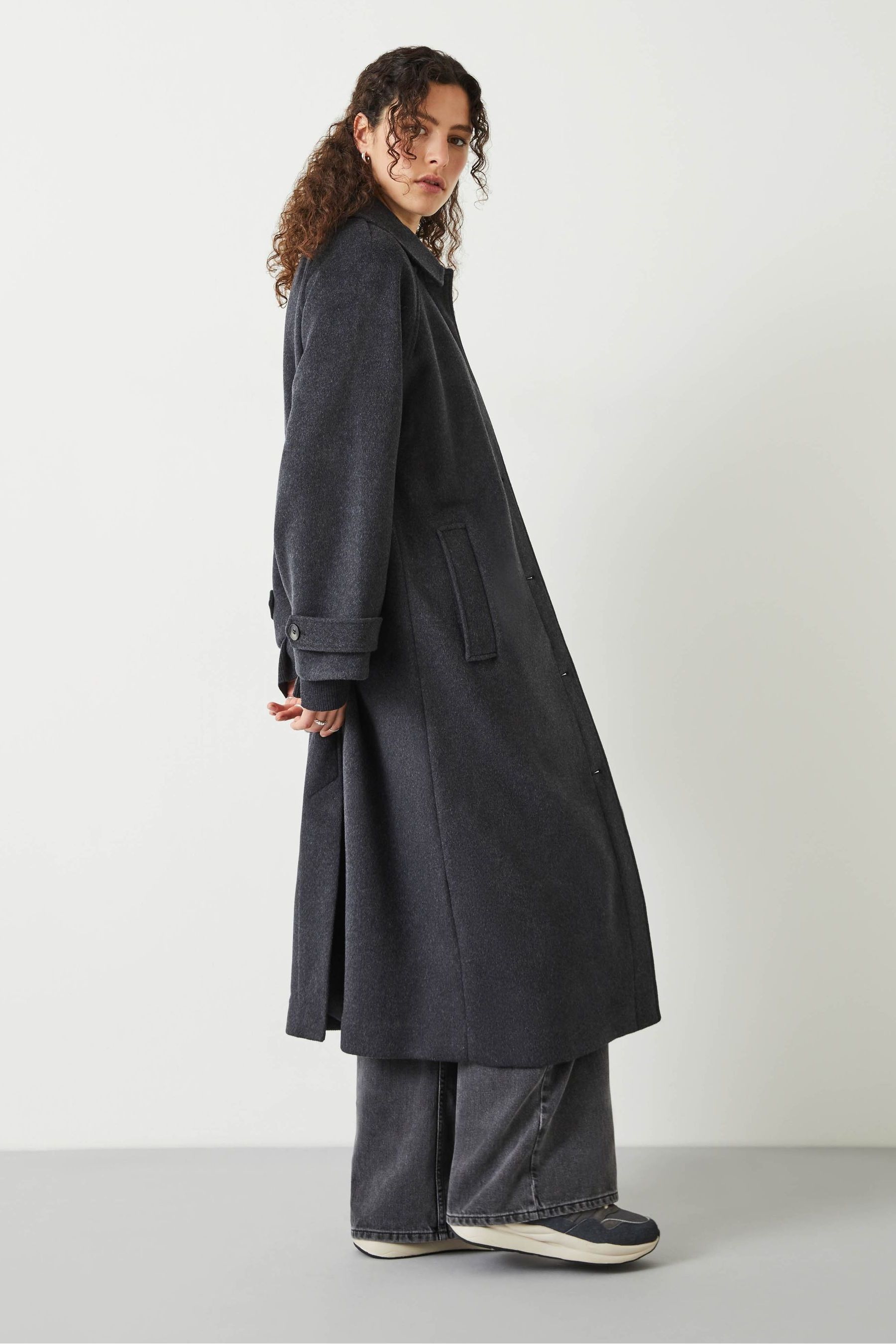 Buy Hush Grey Marlowe Relaxed Raglan Coat from the Next UK online shop