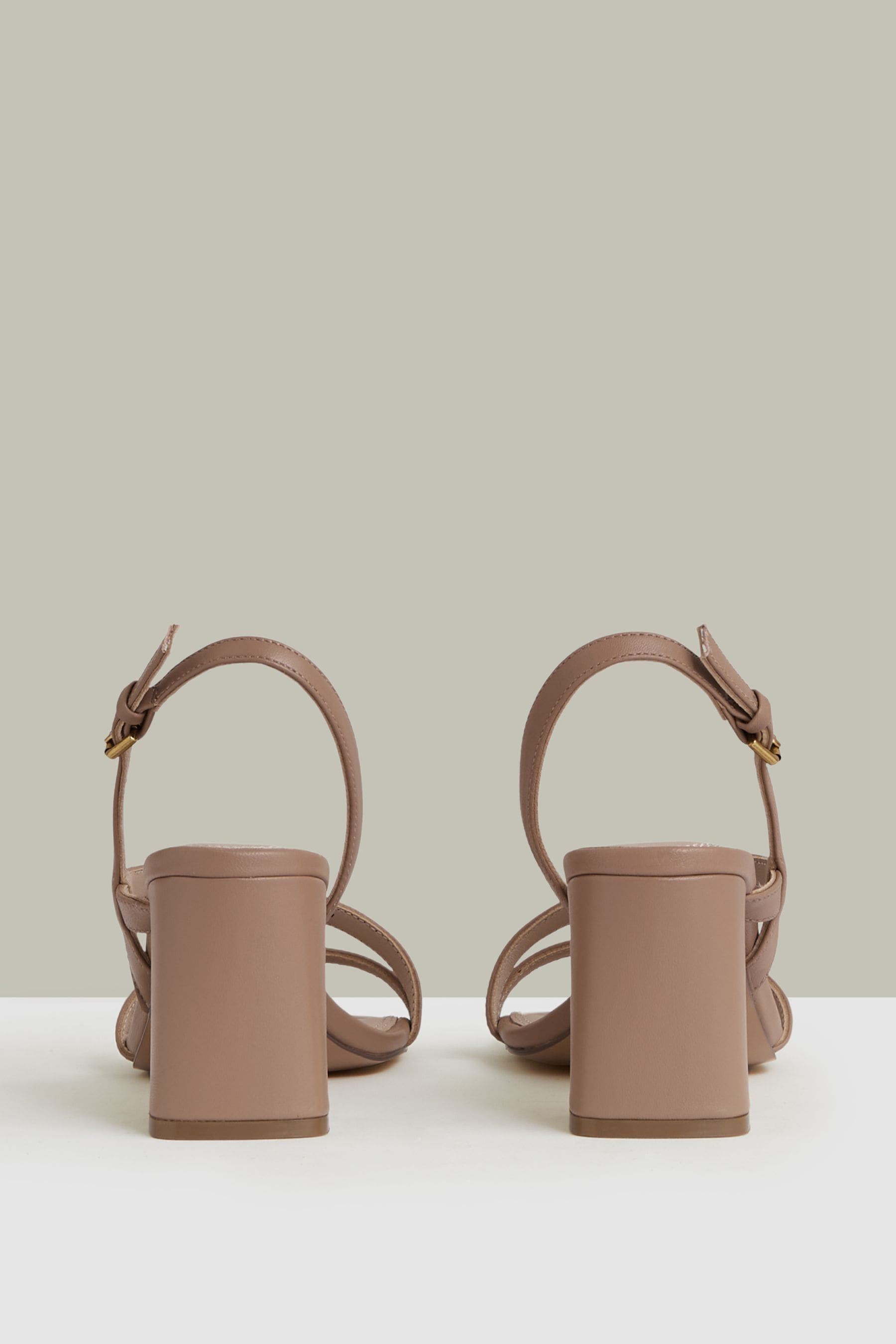 Buy Reiss Nude Alice Strappy Leather Heeled Sandals from the Next
