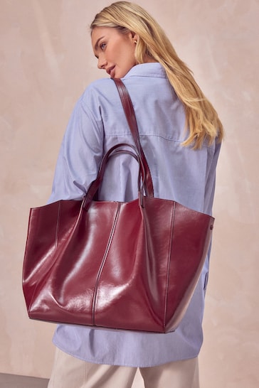 Burgundy Red Shopper Bag