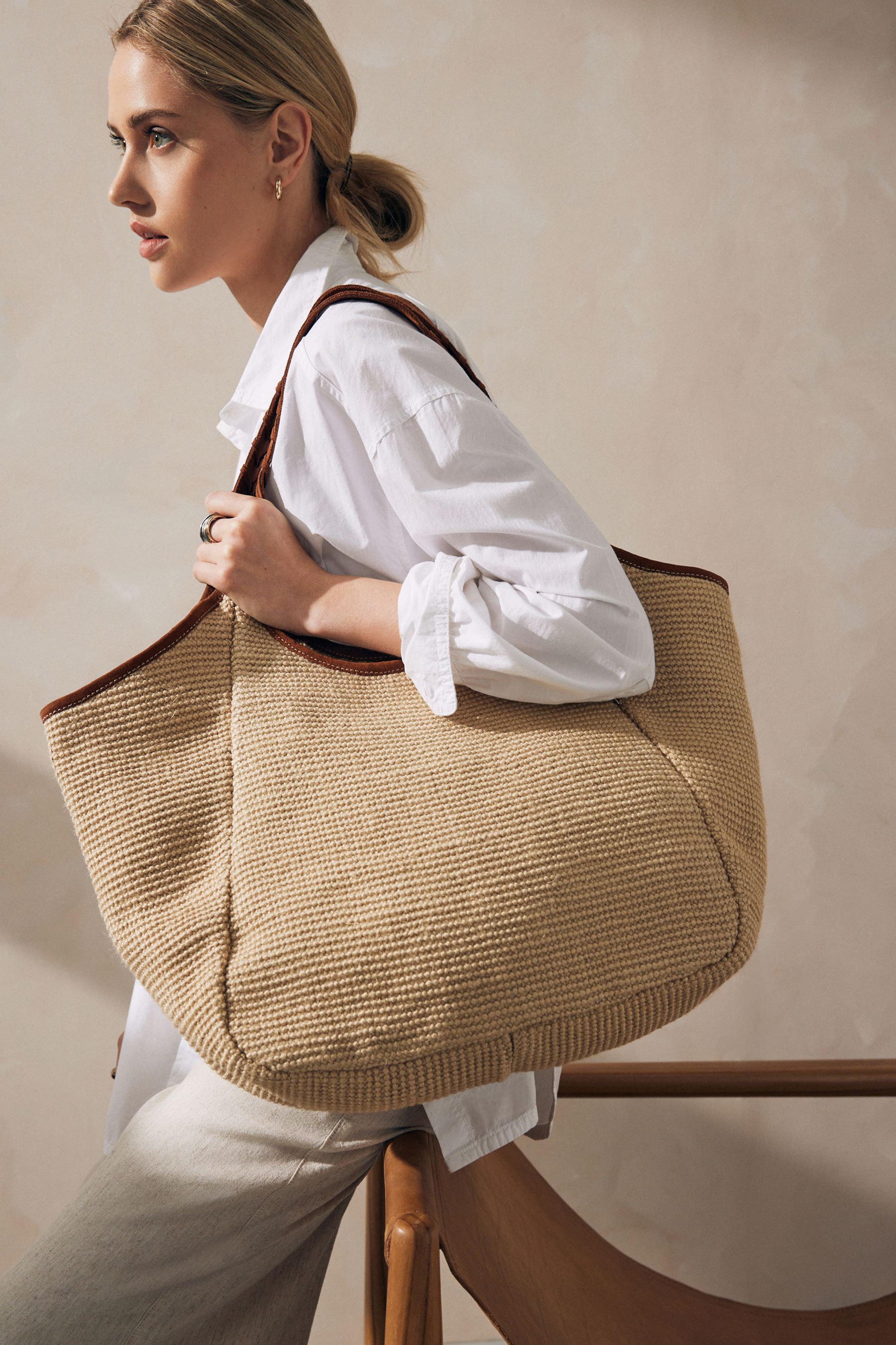 Buy Natural Raffia Shoulder Bag from the Next UK online shop