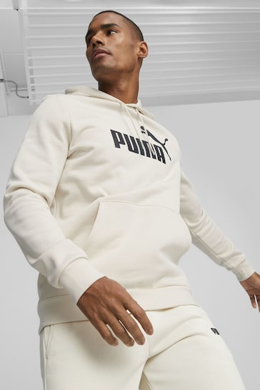 Puma White Essentials Big Logo Hoodie