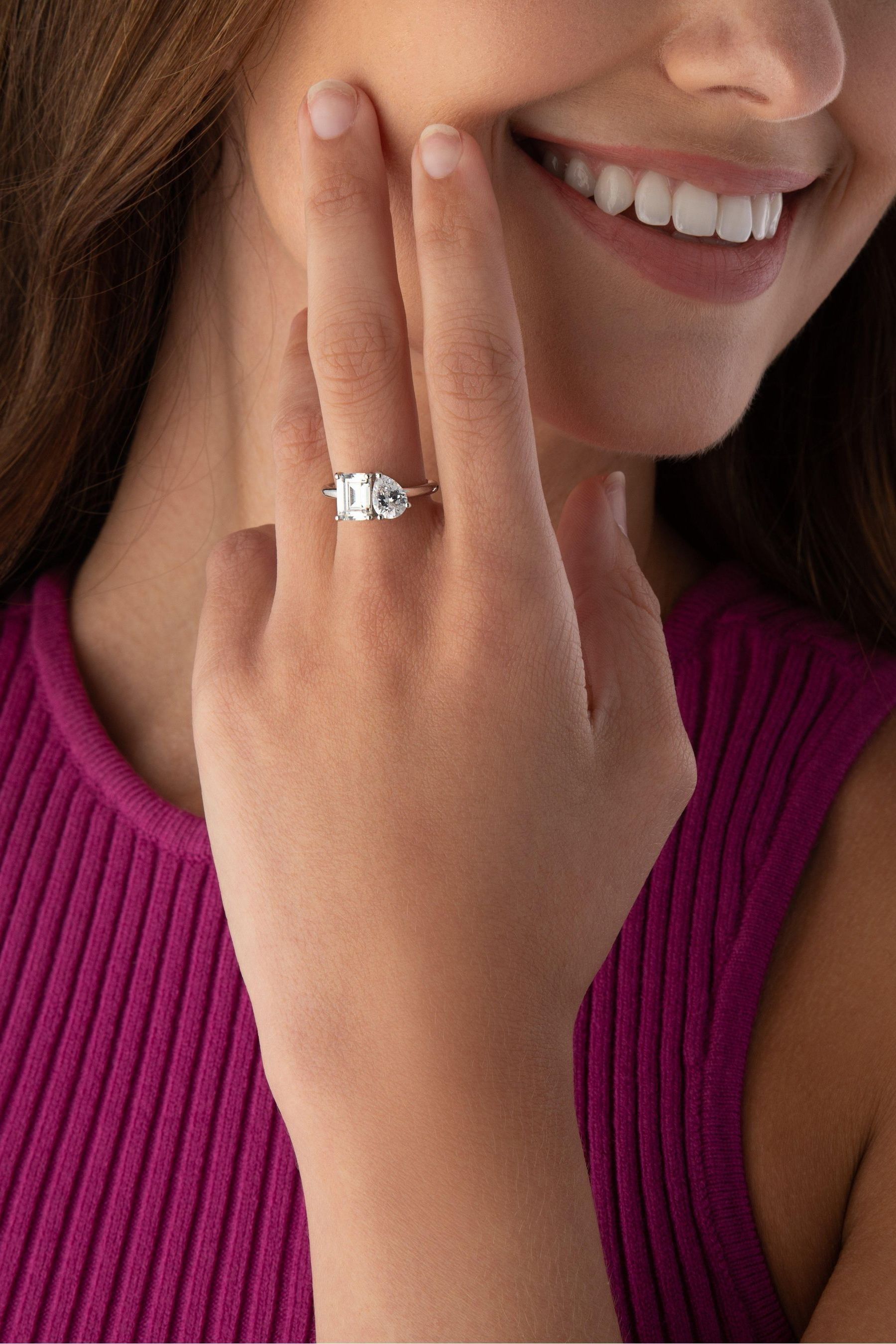 Beaverbrooks silver cubic shop zirconia ring