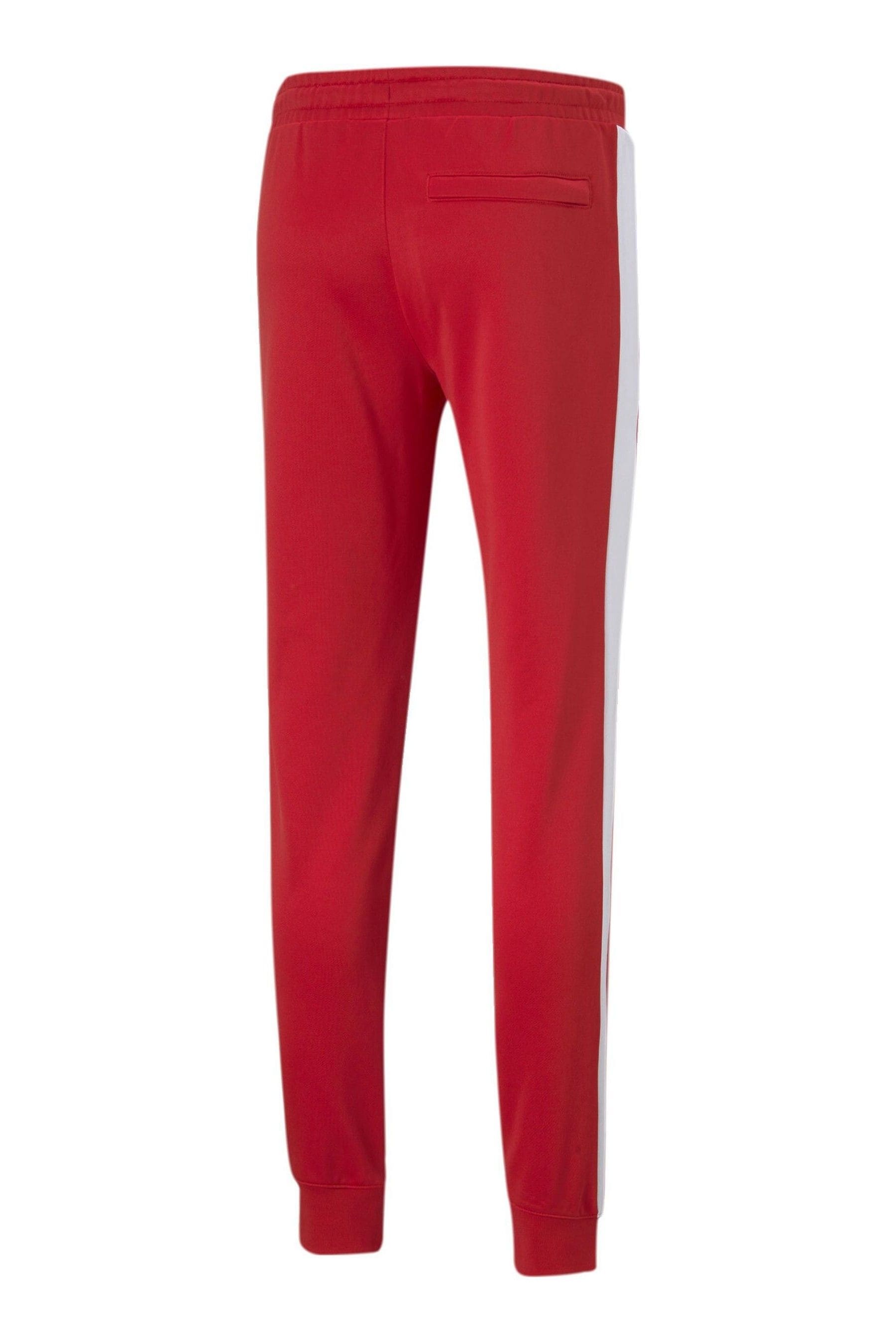 Puma red joggers hot sale