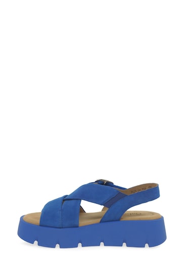 Gabor Blue Daphne Saphir Suede Sandals