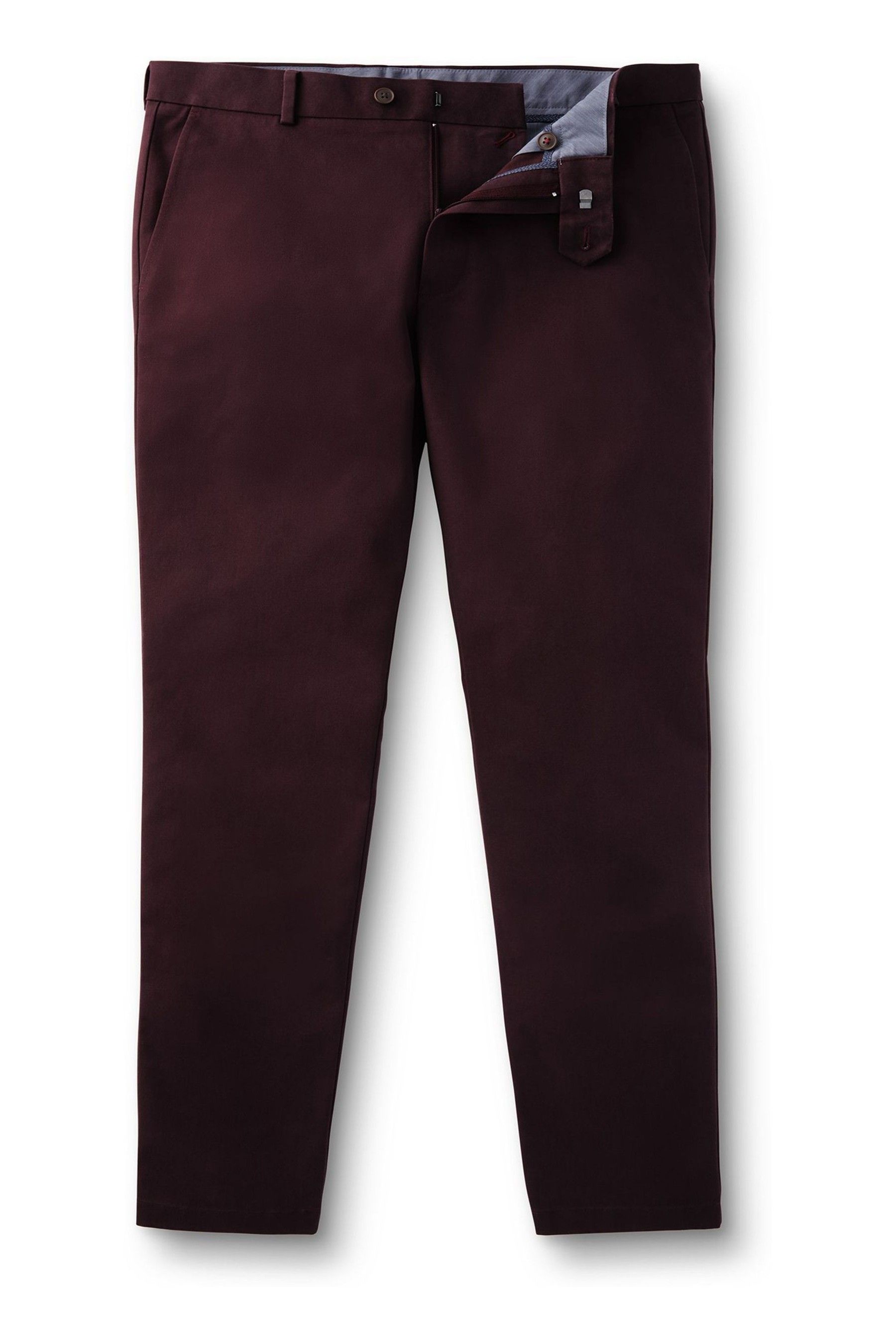 Charles Tyrwhitt Brown Wine Slim Fit Ultimate Non Iron Chinos