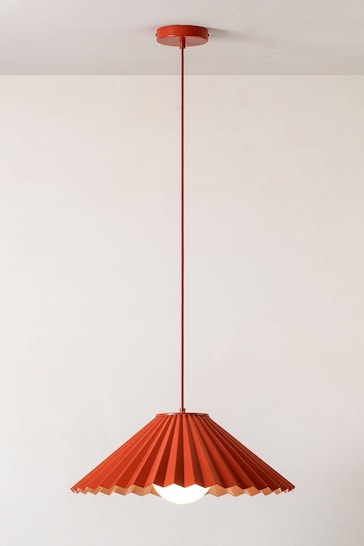 Houseof. Red The Pleat Ceiling Pendant Light by Emma Gurner