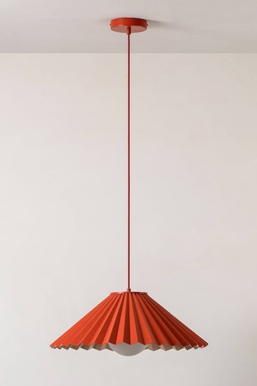 Houseof. Red The Pleat Ceiling Pendant Light by Emma Gurner