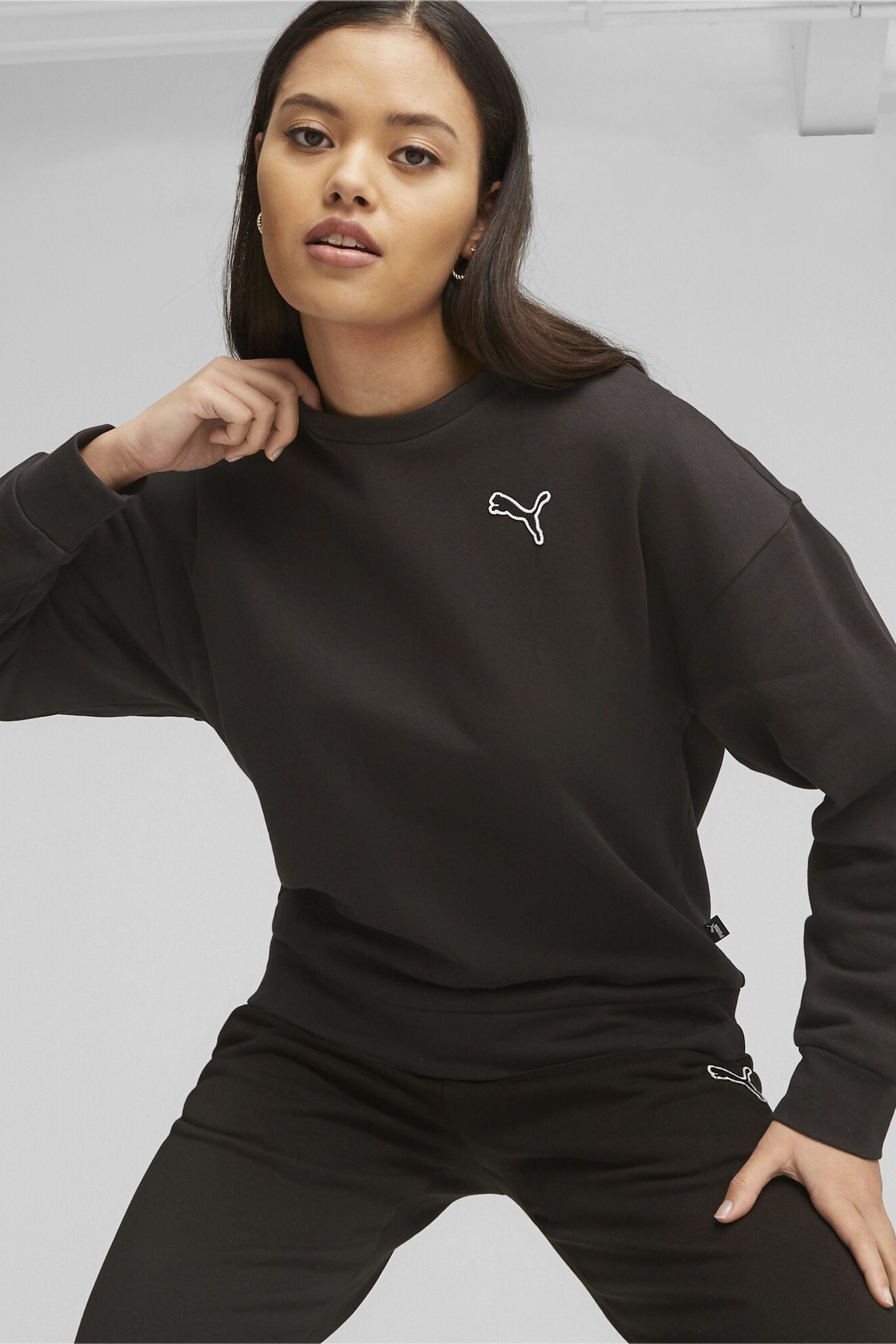Puma Black BETTER ESSENTIALS Crew Jumper
