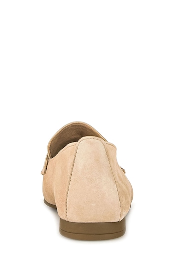 Gabor Natural Jackie Caramel Suede Loafers
