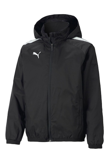 Puma Black teamLIGA All-Weather Youth Football Jacket
